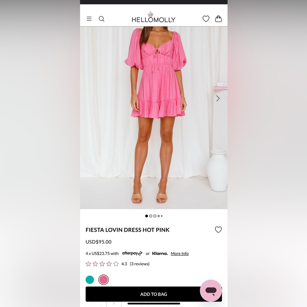 Hello Molly FIESTA LOVIN DRESS HOT PINK
Sorority Greek Rush recruit Easter - Picture 3 of 10